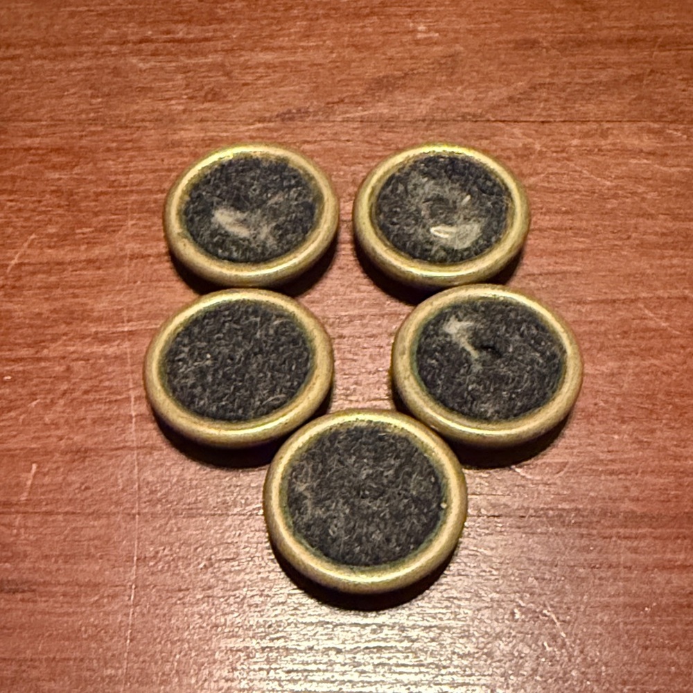 Gold and Black Round Buttons